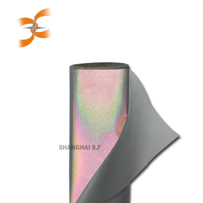 灰色七彩反光刻字膜